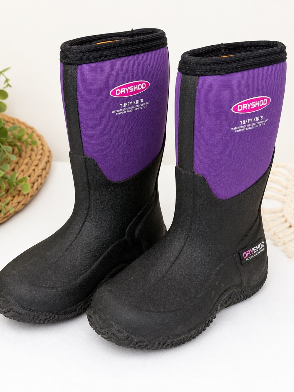 Dryshod Tuffy Kid's Purple Waterproof Insulated Boots Size 13
